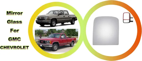 Vista 5 de WLLW Cristal de espejo izquierdo para Chevy GMC Tahoe Silverado Sierra Yukon Avalanche Escalade lado del conductor (superior plano)