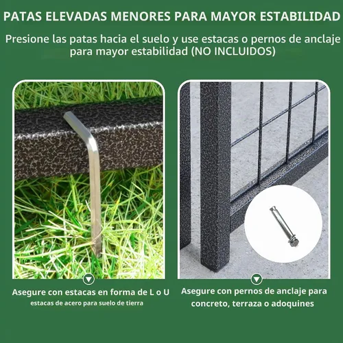 Vista 7 de MUPATER Perrera para perros al aire libre, 10 x 10 pies, casa grande para perros con techo y puerta con cerradura, recinto resistente para perros