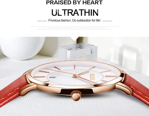 Vista 3 de OLEVS Reloj de pulsera para mujer reloj de pulsera para mujer impermeable delgado minimalista casual simple de cuarzo analógico con calendario