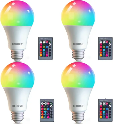 Vista 8 de Bombillas inteligentes, bombilla LED WiFi y Bluetooth que es compatible con Alexa y Google Home, bombilla que cambia de color, bombillas WiFi A19
