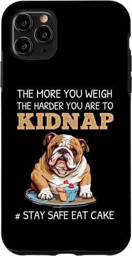 Vista 13 de English Bulldog Dog Lover Funny Quote Stay Safe Eat Cake Case for iPhone 17