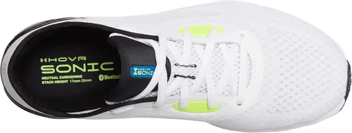 Vista 5 de Under Armour HOVR Sonic 5 - Tenis de correr para hombre, Blanco (100)Amarillo de alta visibilidad