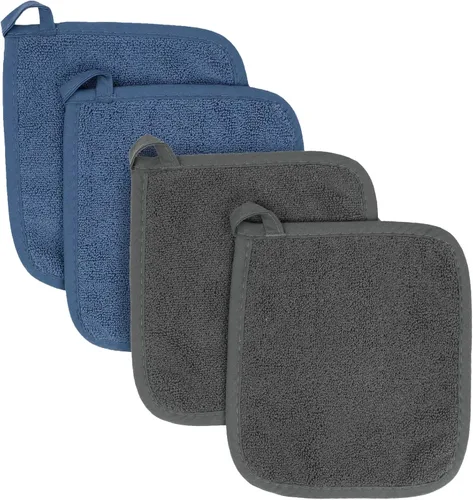 Vista 13 de RITZ Guante de olla y protector térmico de rizo: Resistente al calor sin igual, duradero 100% algodón – Diseñado ergonómicamente para un agarre