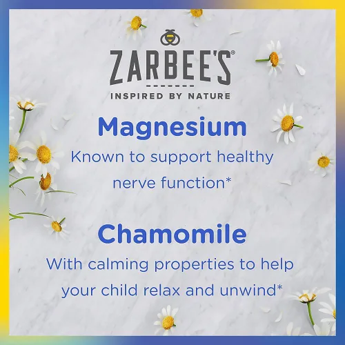 Vista 3 de Zarbee's Naturals - Gomitas calmantes para niños, magnesio para niños a partir de 5 años, sin melatonina, apoyo para una mente y cuerpo tranquilos