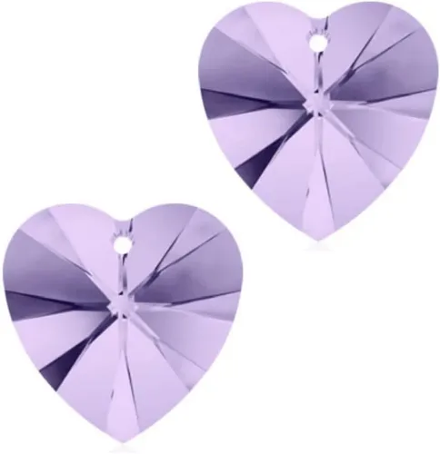 Vista 11 de 20 cuentas colgantes de cristal de corazón de amor de San Valentín de 0.394 pulgadas (0.394 in), cuentas sueltas de diamantes de abril transparentes