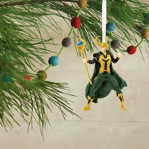 Vista 5 de Hallmark Marvel Loki - Adorno navideño de resina