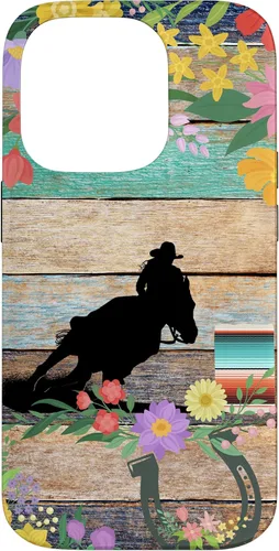Vista 17 de Cute Serape Spring Flower Rodeo Western Horse Barrel Racing Case for iPhone 17