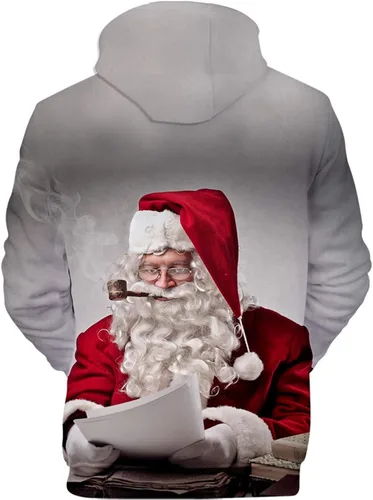 Vista 3 de Novelty Hoodies for Women Christmas Funny Unisex Pullover Fashion Long Sleeve Comfy Fleece Tops Holiday Shirts Top