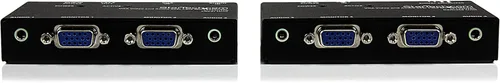 Vista 2 de StarTech - Extensor VGA sobre Cat5 con audio, 500 pies, 1 local, TAA (ST122UTPA) Amplía VGA y audio analógico hasta 500 pies/150m, 1 local más 1