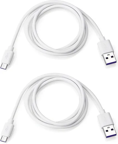 Vista 2 de Smays Cable USB a Micro USB Cable de carga de 3 pies, color blanco
