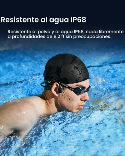 Vista 5 de mojawa Auriculares deportivos inteligentes HaptiFit Terra, IP68, MP3 de 32 Cardenal Rojo Blaz