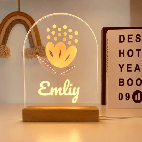 Vista 12 de Luz nocturna personalizada para bebés y niños, lámpara LED de corona de estrellas con nombre personalizado para niñas y niños, luces nocturnas