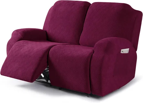 Vista 16 de VANSOFY Funda para silla reclinable, 3 piezas elásticas para silla reclinable, funda suave para silla reclinable, protector de muebles para perros