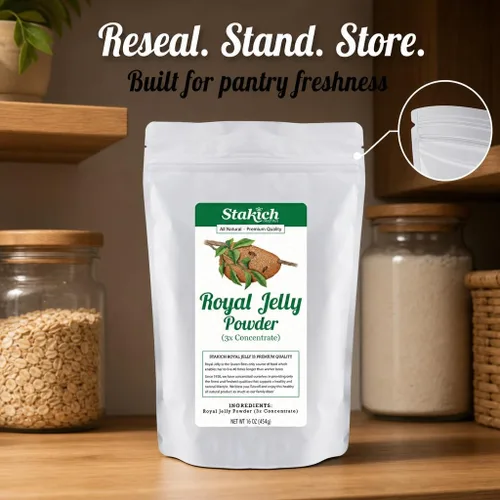Vista 7 de Stakich Royal Jelly Powder - 3 concentrados, liofilizados, puro, 1 libra a granel