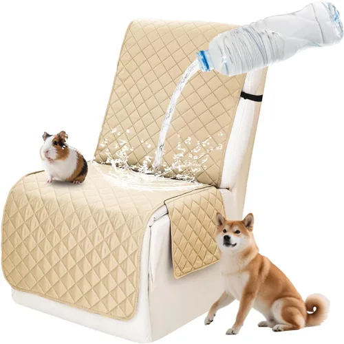 Vista 106 de Fundas impermeables para sofá reclinable seccional en forma de L, 7 piezas, antideslizantes, lavables, juego de fundas reclinables para mascotas