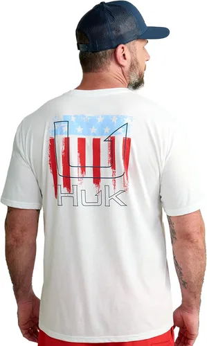 Vista 13 de HUK Mens Fishing Graphic Tee, Performance Short Sleeve, Quick-Dry Bass Bones - Búho nocturno