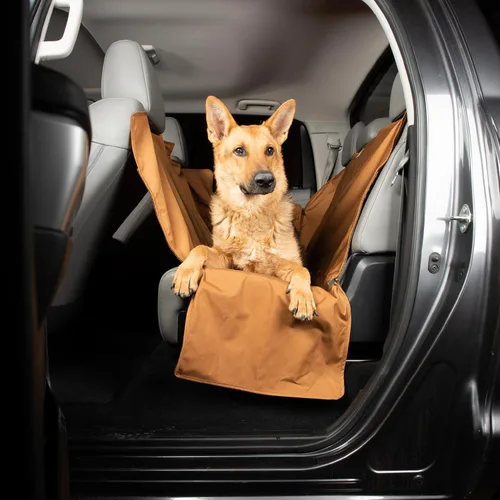 Vista 6 de Carhartt Hamaca Universal Ajustable de Lona de Nailon para Mascotas, Funda de Asiento Trasero para Perro, Negro