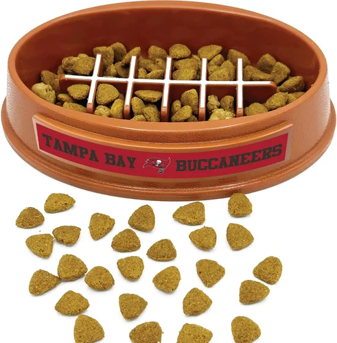 Vista 24 de NFL Super-Bowl Philadelphia Eagles - Cuenco de alimentación lenta para perros y gatos. Diseño de fútbol para una digestión saludable. Antideslizante