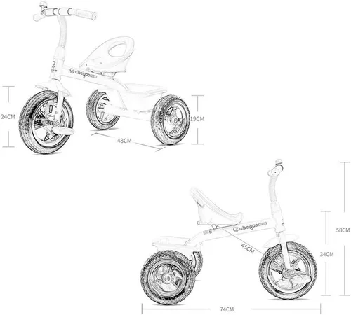 Vista 7 de DYCIN Triciclo plegable para niños de 1 a 3 a 6 años de edad triciclo para niños con timbre asiento portátil juguetes para niños y niñas juguete