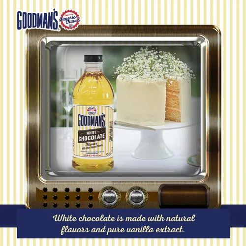 Vista 4 de Goodman's Sabor a chocolate blanco, sin gluten, sin OMG, kosher, para recetas cetogénicas y a base de plantas, ideal para pasteles, galletas