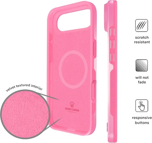 Vista 279 de VELVET CAVIAR Funda para iPhone 15, compatible con MagSafe, probada contra caídas de 10 pies, fundas protectoras de diseño, leopardo color rosa