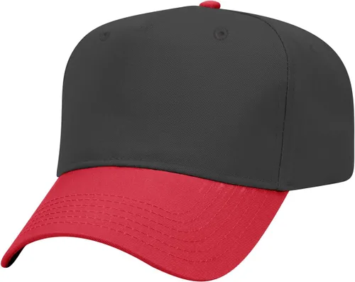 Vista 24 de OTTO Gorra de béisbol de perfil medio con 5 paneles OTTO 31-069 Negro y natural.