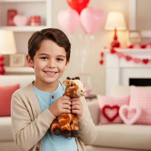 Vista 5 de The Petting Zoo Jirafa de peluche, muñeco de felpa, regalos para niños, colección Wild Onez Babiez Zoo Animals, peluche de jirafa 6 pulgadas