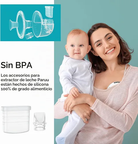 Vista 2 de Paruu P10 Válvulas de pico de pato y diafragma de silicona, piezas originales del extractor de leche P10, accesorios de repuesto para extractor