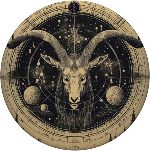 Vista 3 de Baphomet Occult Vintage Satan PopSockets intercambiables PopGrip
