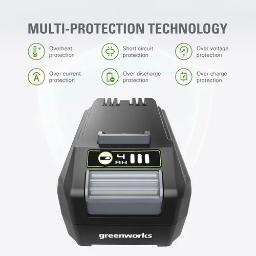 Vista 6 de Greenworks - Batería de iones de litio de 24 V y 4.0 Ah (batería original Greenworks/ compatible con 125+ herramientas)