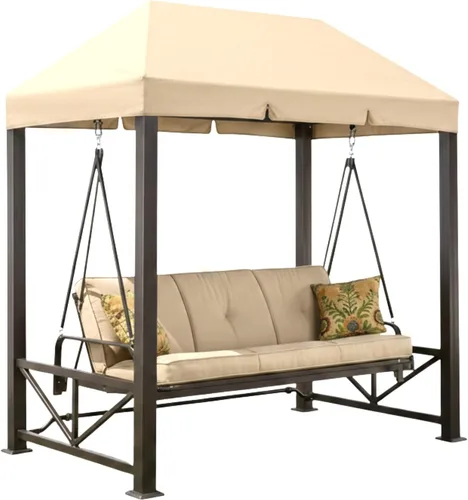 Vista 9 de Garden Winds Cubierta superior reforzada RipLock 350 de repuesto compatible con Sullivan Point Swing modelo BH15-092-099-01 - Beige
