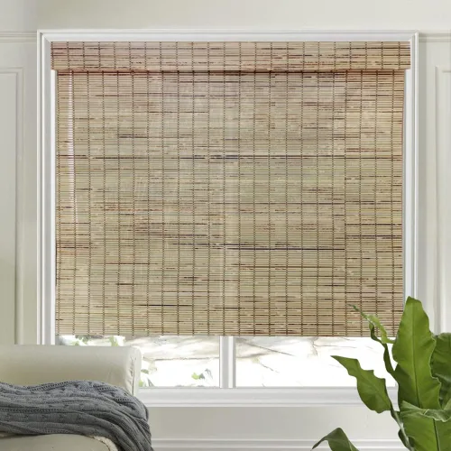 Vista 12 de LETAU - Cortinas de madera para ventanas con cenefa, filtran la luz