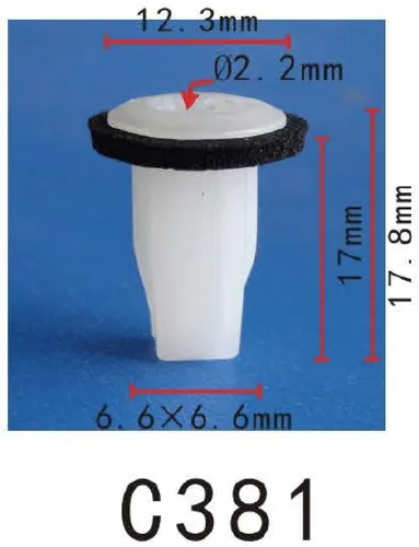 Vista 47 de Autobahn88 - Clip de remache tipo push-in para parachoques, compatible con Renault (OEM: 054000001R) (Paquete de 20)