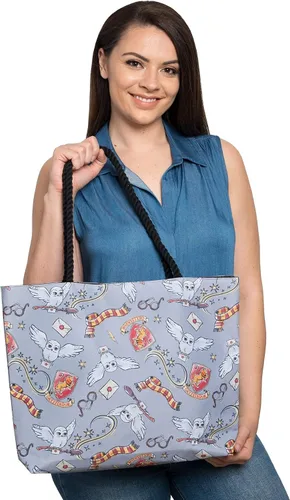Vista 9 de Harry Potter Bolso de viaje Gryffindor Hedwig con estampado en toda la superficie color gris Gris