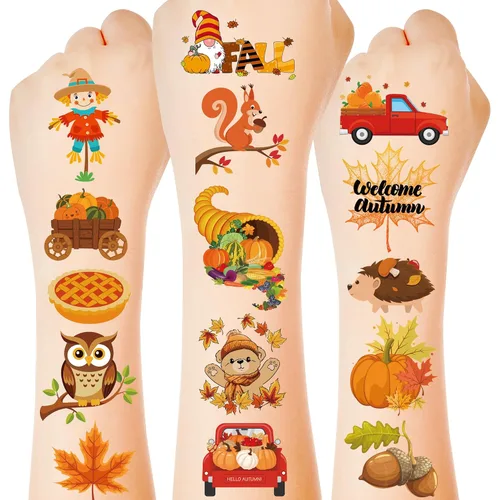Vista 8 de 64 PIEZAS 4 Hojas Juego de Tatuajes Temporales del 4 de Julio, Decoraciones Patrióticas para Fiestas de Cara y Cuerpo, Calcomanías de Tatuajes