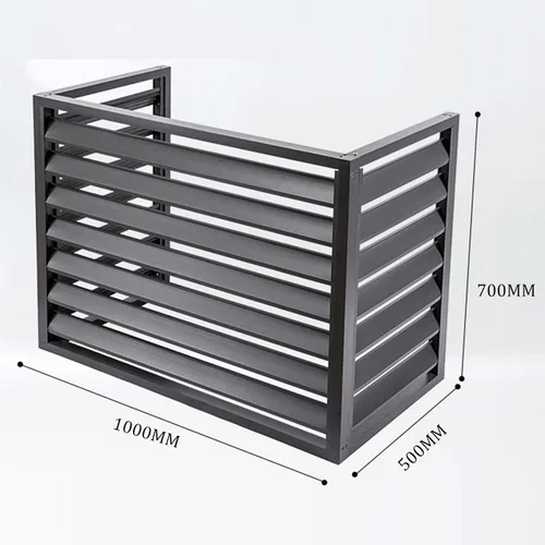 Vista 2 de Cubierta de aire acondicionado para ventana al aire libre, de aluminio, resistente a la intemperie, cubierta de protección central de aire