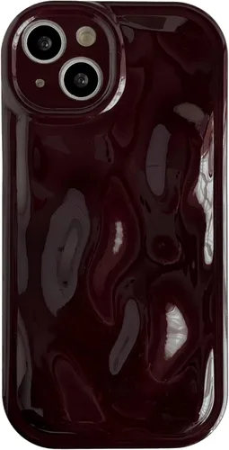 Vista 11 de Caseative Funda para iPhone 13, color negro Suavidad de la galjanoplastia de cromo del patrón de la burbuja del meteorito de la onda