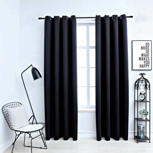 Vista 20 de Cortinas opacas con anillos 2 piezas, aislamiento térmico sólido con ojales, cortinas de ventana de reducción de ruido, cortinas de oscurecimiento