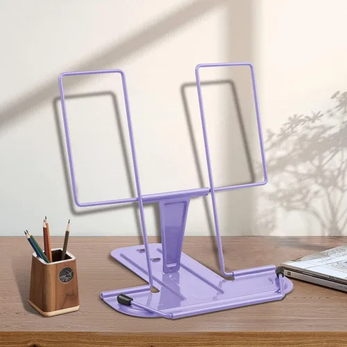 Vista 10 de Honagu Soporte para libros de lectura, soporte ajustable para libros, soporte para documentos, soporte resistente para recetas, libros de texto