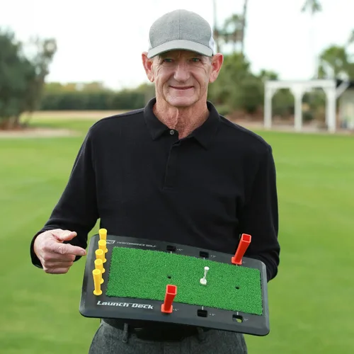 Vista 5 de Performance Golf Entrenador de swing de golf de plataforma de lanzamiento - Herramienta de dominio de Slice I Swing por Hank Haney I Comentarios