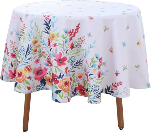 Vista 10 de Lushvida - Mantel rectangular, mantel de microfibra a prueba de derrames de aceite y resistente al agua