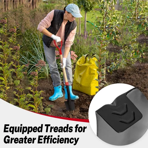 Vista 3 de Nohovu Pala para Excavar, Pala Resistente con Mango en D, Pala de Zanja para Jardinería, 45 Pulgadas