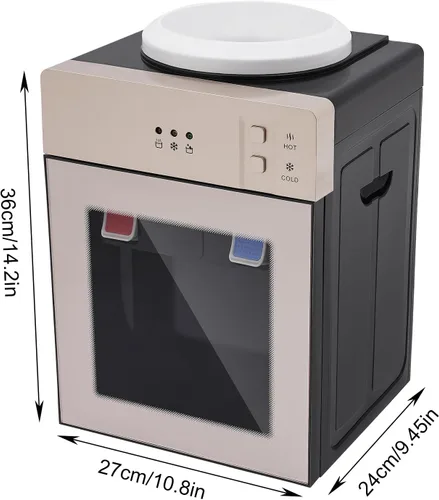 Vista 8 de Dispensador de enfriador de agua de carga superior de 5 galones, máquina eléctrica para beber caliente y fría, dispensador de agua para encimera