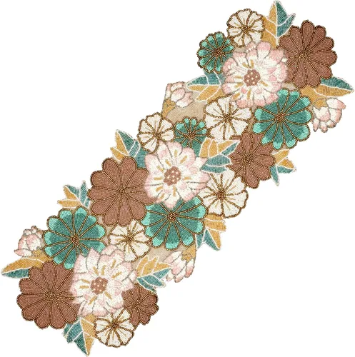 Vista 12 de Camino de mesa con cuentas de 36 pulgadas de diseño elegante infinito - Decoración de mesa para bodas, fiestas, días festivos, regalos y uso diario