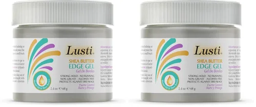 Vista 5 de Lusti - Gel de manteca de karité, 2.4 onzas líquidas, fijación fuerte, no se corre, no graso, sin alcohol, protege contra roturas