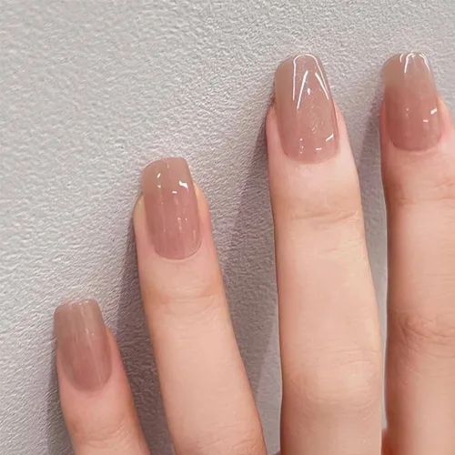 Vista 7 de Foccna Uñas postizas a presión negras francesas medianas, uñas postizas de mariposa, uñas postizas acrílicas de ataúd nude, uñas artificiales