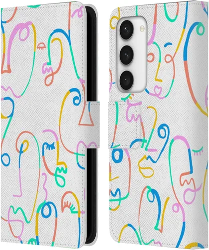 Vista 236 de Head Case Designs Officially Licensed Ninola Brushstrokes Multi Colorful Leather Wallet Case Compatible with Samsung Galaxy A07 4G