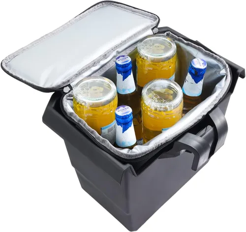 Vista 7 de Enfriador de almacenamiento debajo del asiento para Can Am Defender Defender Max 2016+ PP storage bin with insulated cooler, leak-resistant