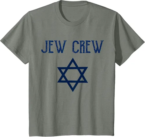Vista 92 de Camiseta Jew Crew Jewish Star, gris, S