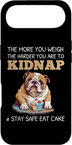 Vista 27 de English Bulldog Dog Lover Funny Quote Stay Safe Eat Cake Case for iPhone 17
